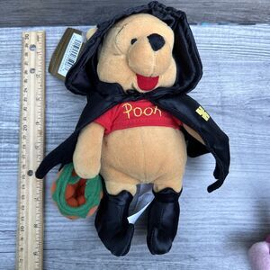 The Disney Store Pooh as Witch Mini Bean Bag 8" Plush Stuffed Animal